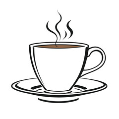 Obraz premium Coffee cup drink icon vector illustration