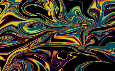 Iridescent rainbow wavy gradient cloth fabric abstract background