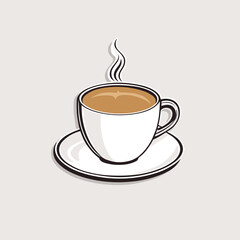 Obraz premium Coffee cup logo clip art vector illustration