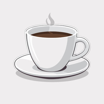 Coffee cup clip art logo icon illustration vector design