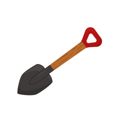  Small shovel for camping. Spade isolated on a white background. Vector illustration