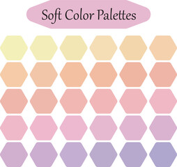 Soft color palette Abstract Colored Palette Guide