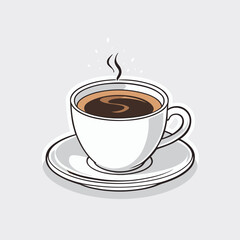Obraz premium Coffee cup clip art logo icon illustration vector design