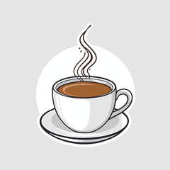 Obraz premium Coffee cup clip art logo icon illustration vector design