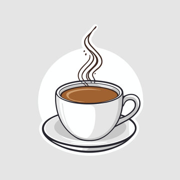 Coffee cup clip art logo icon illustration vector design