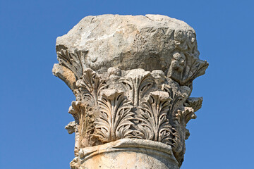 A column on a colonnaded road in the ancient city of Castabala