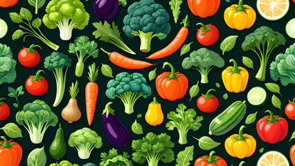 vector collection of various vegetables