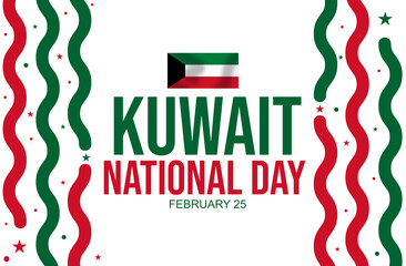 Celebrate Kuwait National Day with a patriotic wallpaper showcasing intricate designs, waving flags, and impactful text for a spirited tribute