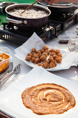 View of the fried meat balls
