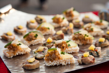 View of the cuisine on the plate