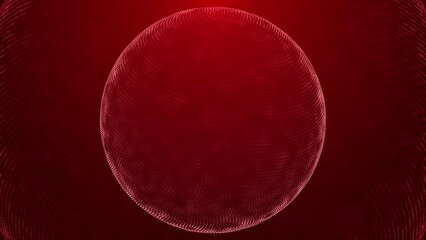Sphere with particles red loop background