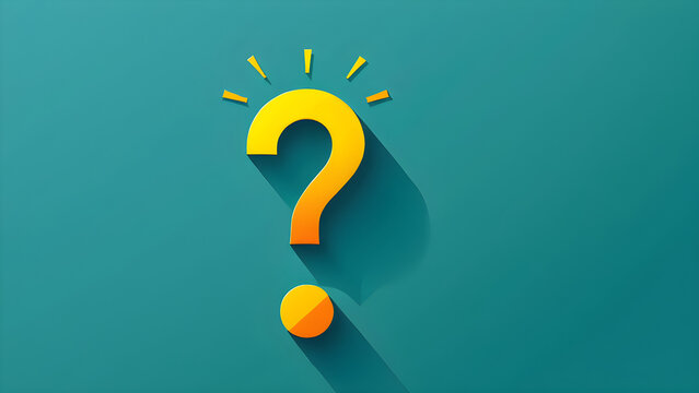 question mark on green background