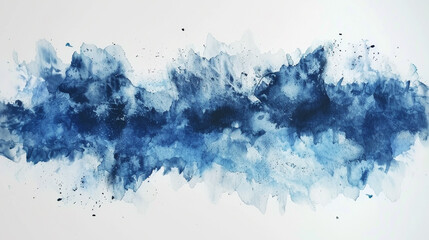 Navy Blue color watercolor texture - obrazy, fototapety, plakaty