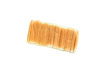 Sliced loaf bread isolated on white background, Wheat bread sliced