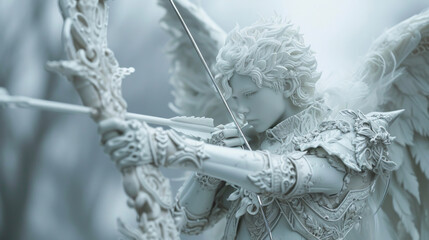 Adorned in ornate Gothic armor this angelic figure carries a crossbow and prepares to take aim at their enemies.