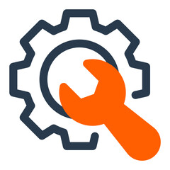 Versatile Wrench Tool for Vehicle Repairs Vector Icon Illustration