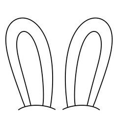 cute Easter bunny rabbit cartoon ears