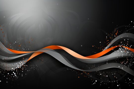 Abstract background with grey, black and orange waves for health awareness, Genetic and Chromosomal Conditions