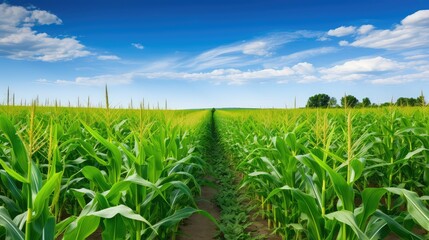 crop farm field corn - obrazy, fototapety, plakaty