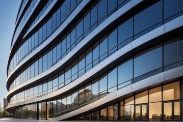 modern architecture's elegance , emphasizing sleek lines, geometric windows by ai generated