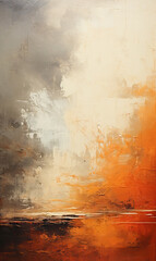 Abstract oil painting in natural light colors.