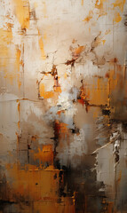 Abstract oil painting in natural light colors.