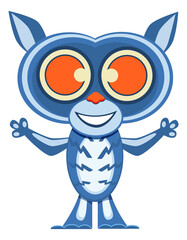 Cute monster mascot. Big eyed creature character