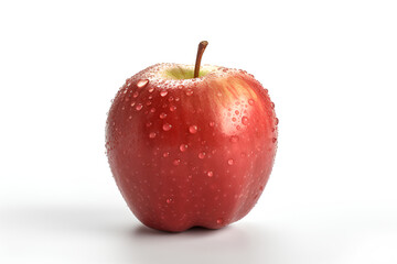 red apple isolated on white made by midjourney
