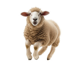 Jumping Sheep on Transparent Background