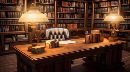 library with books made by midjourney