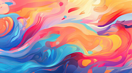 Fototapeta na wymiar A majestic and expansive sunset, a sense of wonder and awe, with vibrant colors and dynamic patterns background Ai Generative