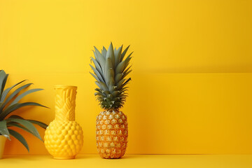 pineapple on the table made by midjourney