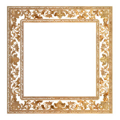 Ornate Gold Frame With Transparent Background