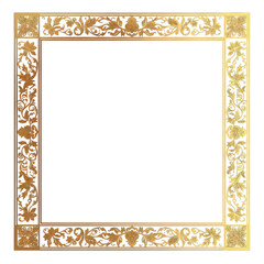 Gold Frame With Transparent Background