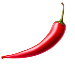 Red Chili Pepper on Transparent Background