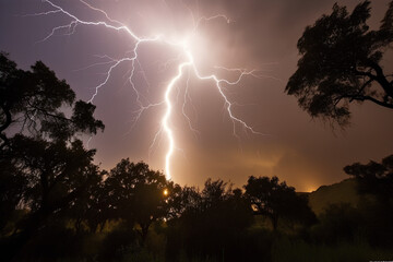 lightning in the night made by midjourney