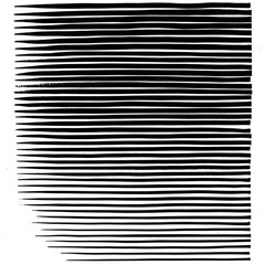 Black and White Drawing of Lines, Isolated on a Transparent Background