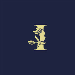 Beauty logo design vector icon for business with letter concept idea