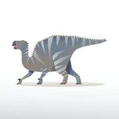 Herbivorous Dinosaur gradient vector illustrations.
