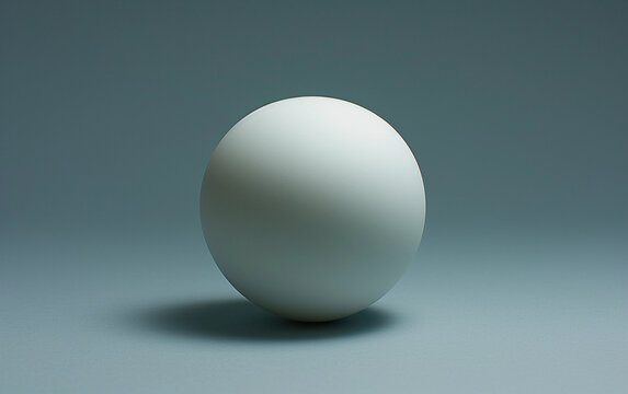 A white egg sits calmly on top of a wooden table, creating a simple yet striking image.