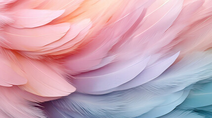 Delicate beauty of soft feathers texture, imaginative compositions, soft hues, and intricate patterns, a visually pleasing background  Ai Generative