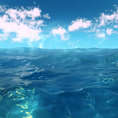 Naklejka premium ocean and sky made by midjourney