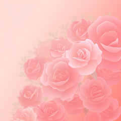pink roses background made by midjourney