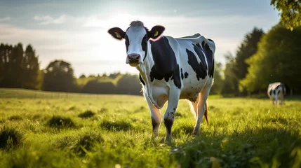 Fotobehang farm milk cow © PikePicture