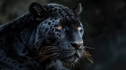 Tuinposter A big black panther in the jungle © jr-art