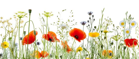 Obraz premium blossoming poppy flower meadow