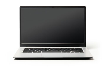 Modern laptop isolated on white background Generative Ai
