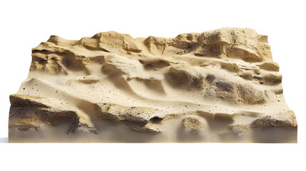 desert sand, isolated in white background