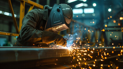 With years of experience under their belts a team of fitterwelders confidently fabricate a custom metal structure showcasing their expertise in the trade.