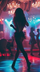 Professional dancer dancing in a nightclub